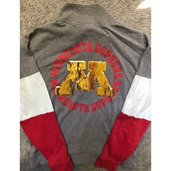VS Pink Minnesota Gophers Bling Half Zip - Picture 1 of 5